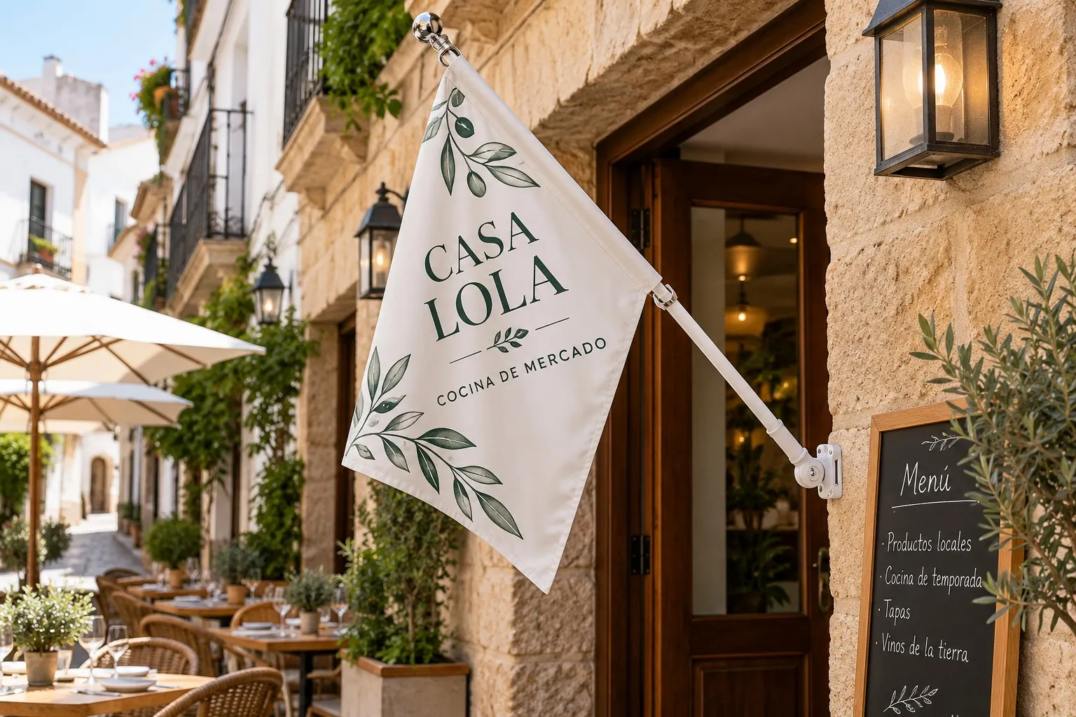 Fachada de un restaurante