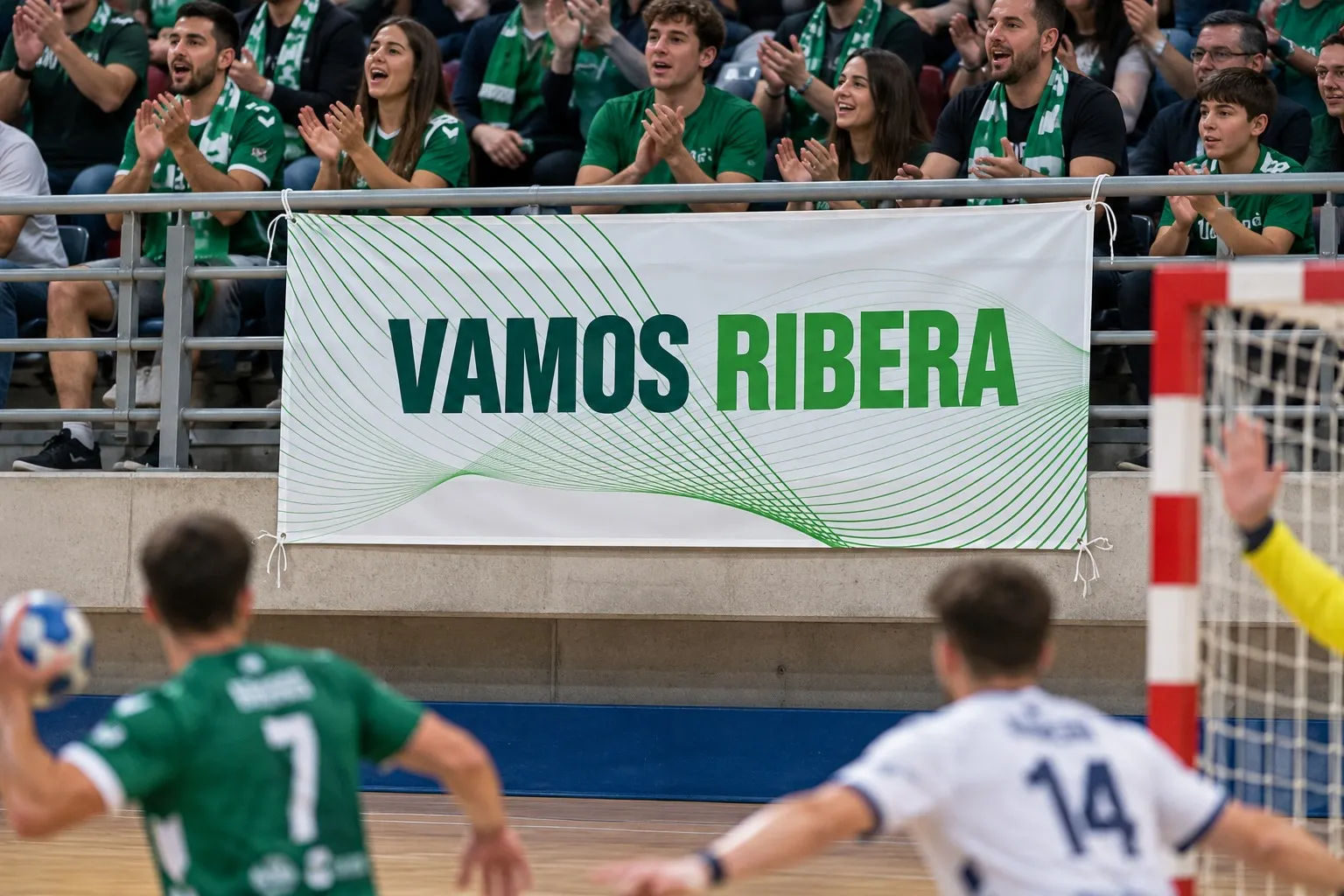 Pancarta en la grada