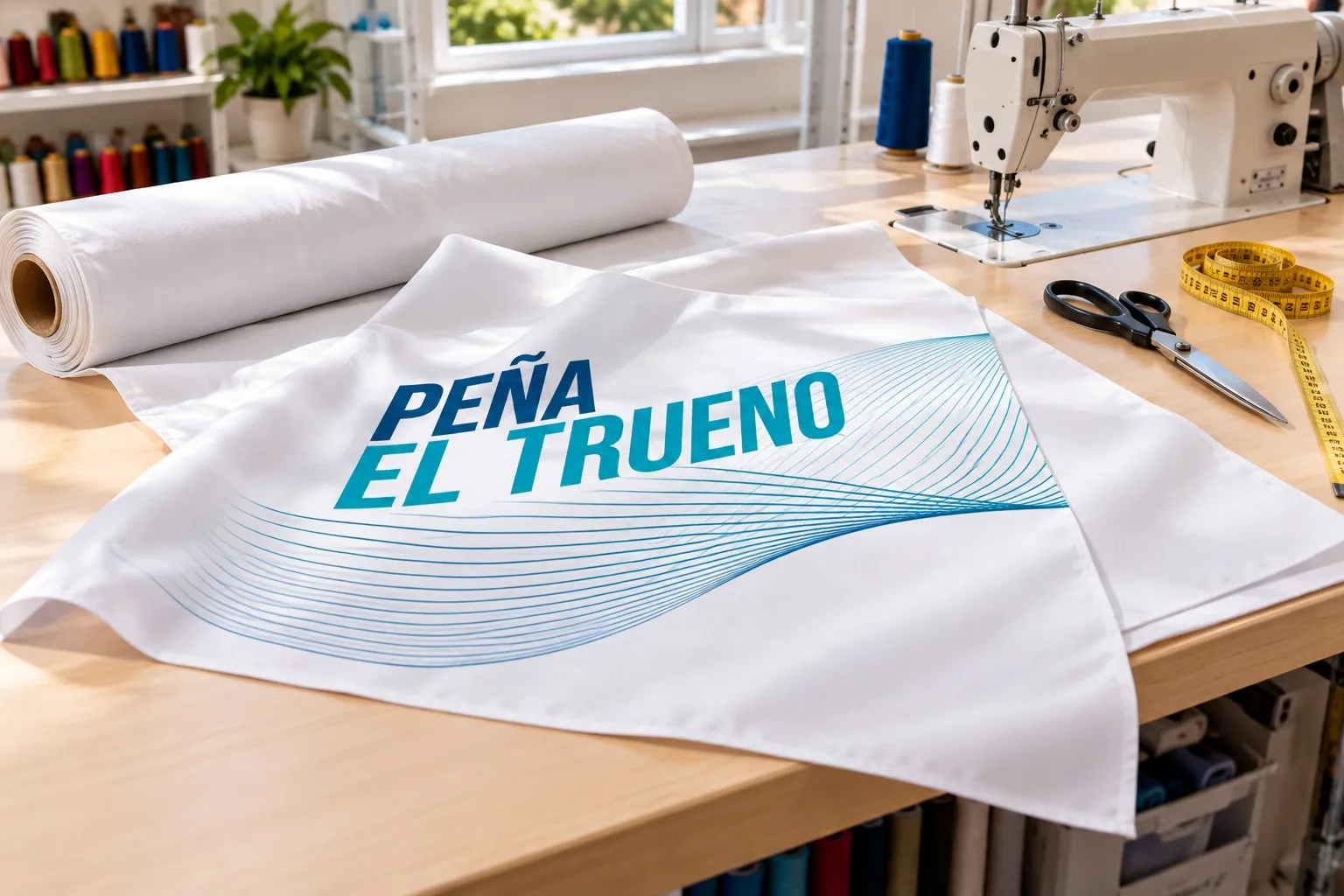 Pancarta impresa sin coser: taller de confección